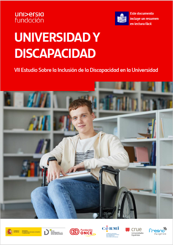 portada estudio universidad y discapacidad, chico con discapacidad física en silla de ruedas